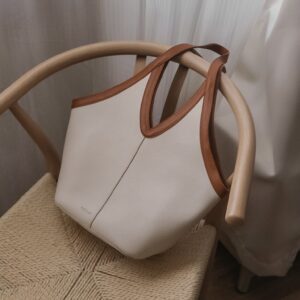 Origami Tote in Vanilla & Chai
