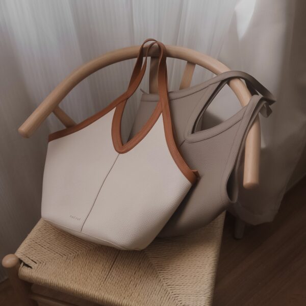 Origami Tote in Vanilla & Chai - Image 5